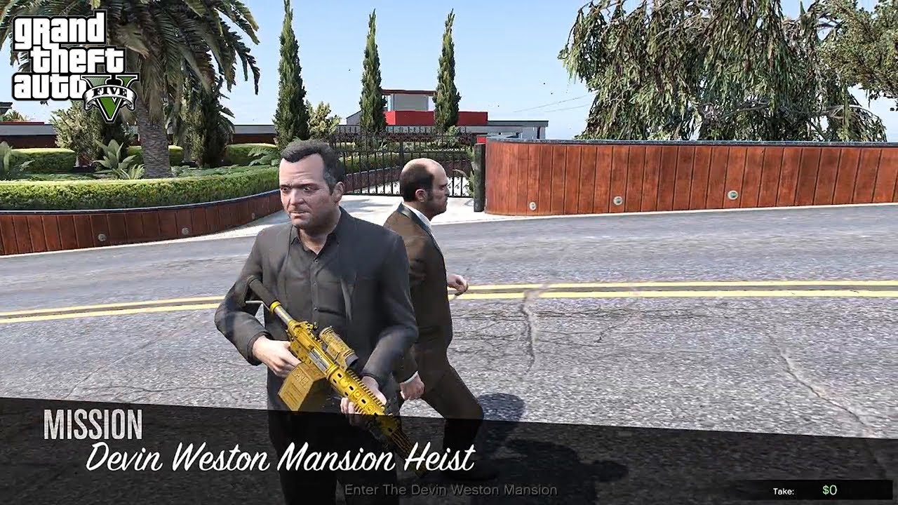 GTA V - Devin Weston Mansion Heist! Full Mission.