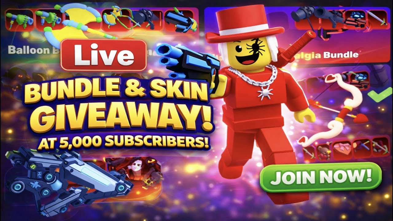 🚨 BUNDLE + SKIN GIVEAWAY at 5K! Roblox Rivals LIVE 🔴