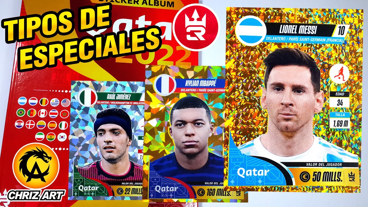 ⭐ Las Mejores Figuritas Especiales Hologramadas 3 REYES Álbum QATAR 2022 Mundial + MESSI | CHRIZ ART