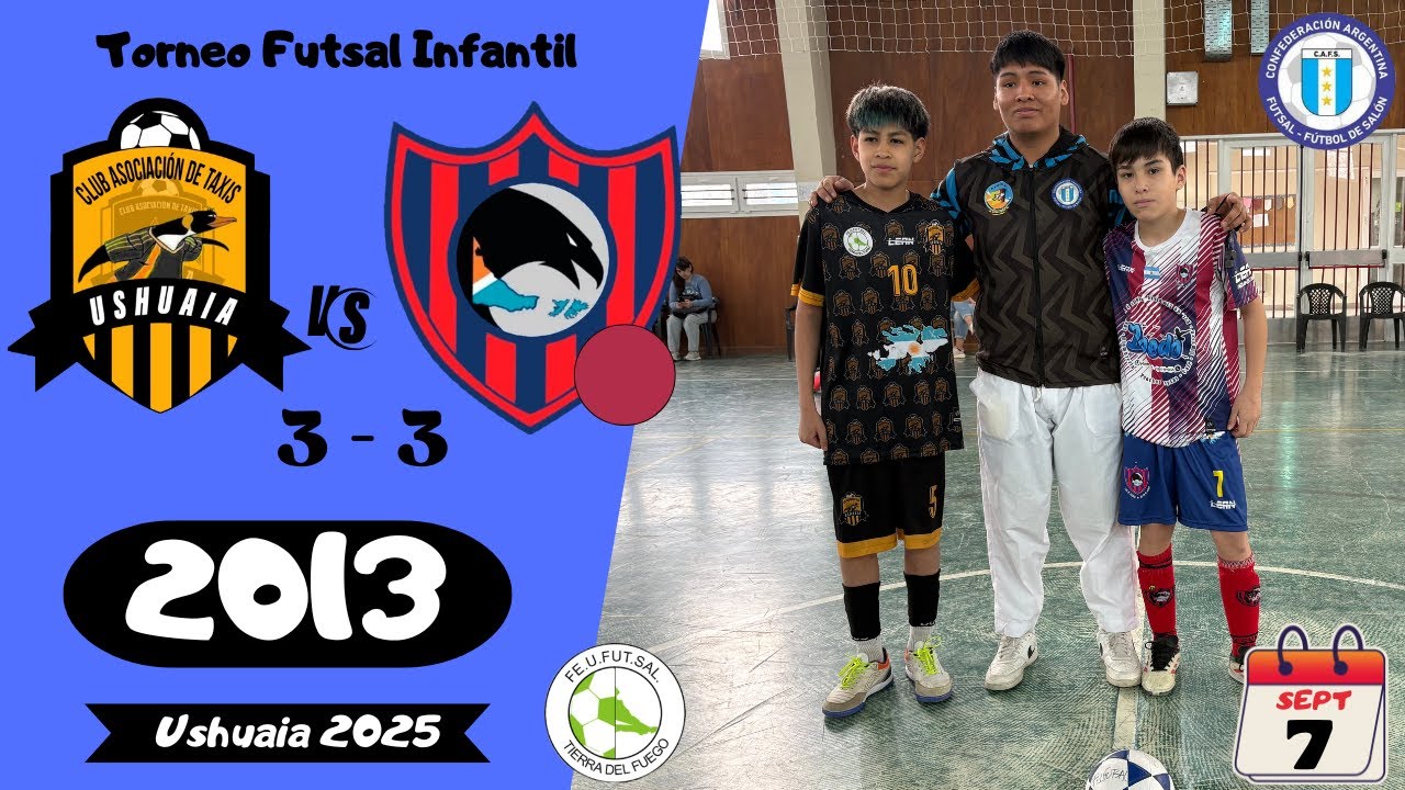 Futsal CAFS Infantiles Ushuaia 2025 - Cuervos Grana vs Taxi Amarillo - 2013