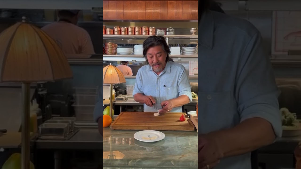 Pt 1 - Slicing Scallop using The Forge Initiative Knife w/ @Chef Edward Lee benefitting @theleeinitiative