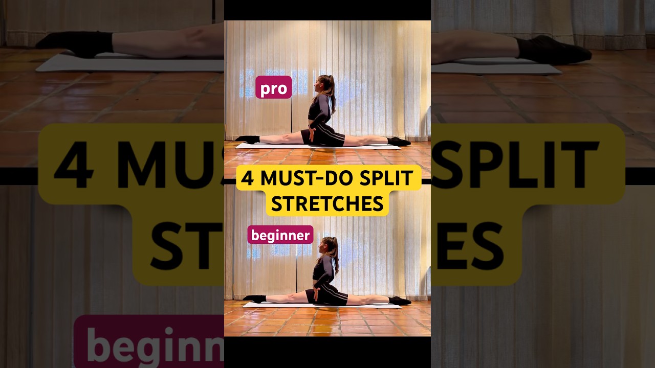 4 Split Stretches You NEED for Your Split (Beginner to Pro!) #flexibility #splits #shorts #yoga