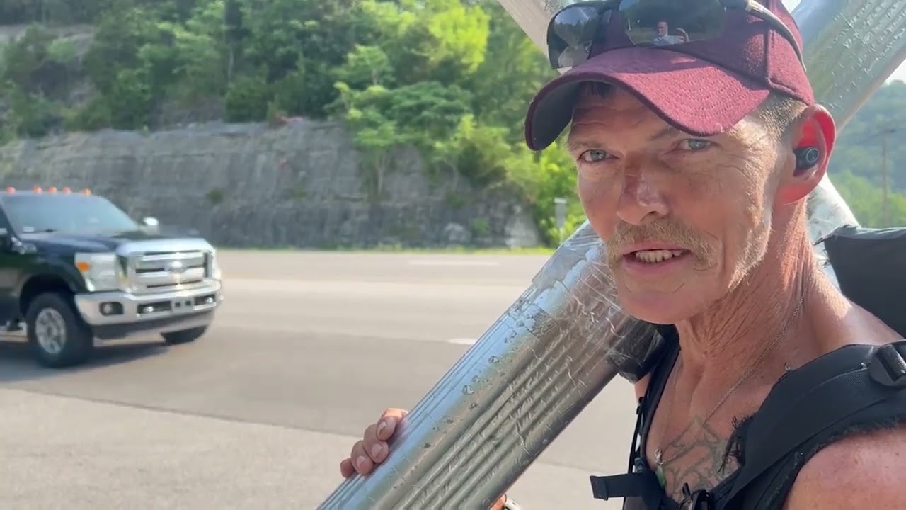 Man Carrying a Cross Between Delaware and Texas Passes Through the Region