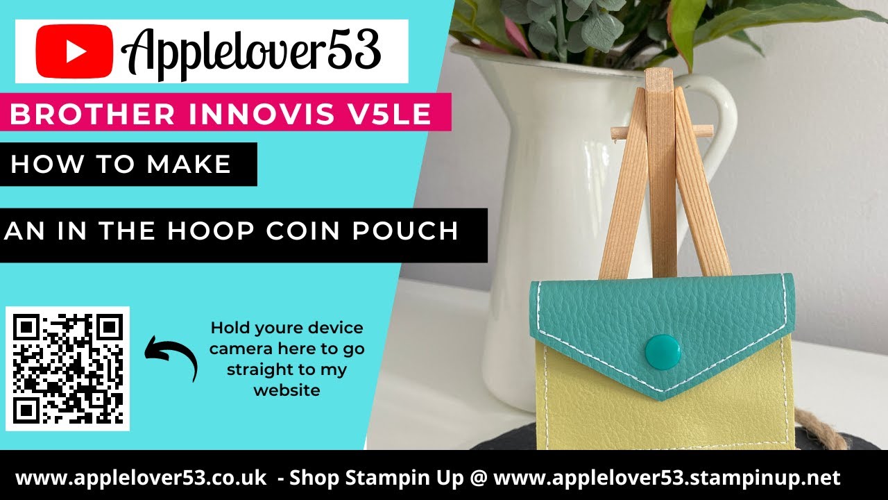 Brother Innovis V5LE - How To Make A Very Simple ITH Coin Pouch