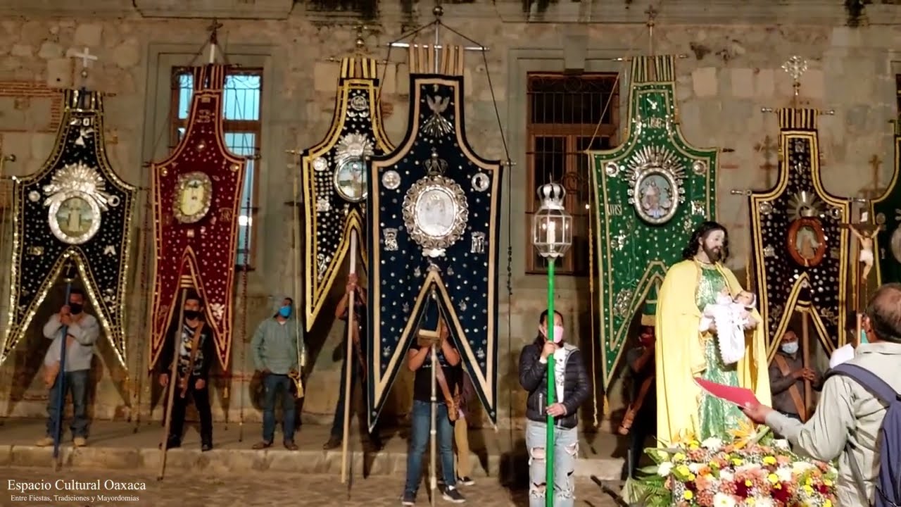 Procesion de Estandartes Cofradias de Pueblos y Parroquias de Oaxaca 2 de Febrero 2022