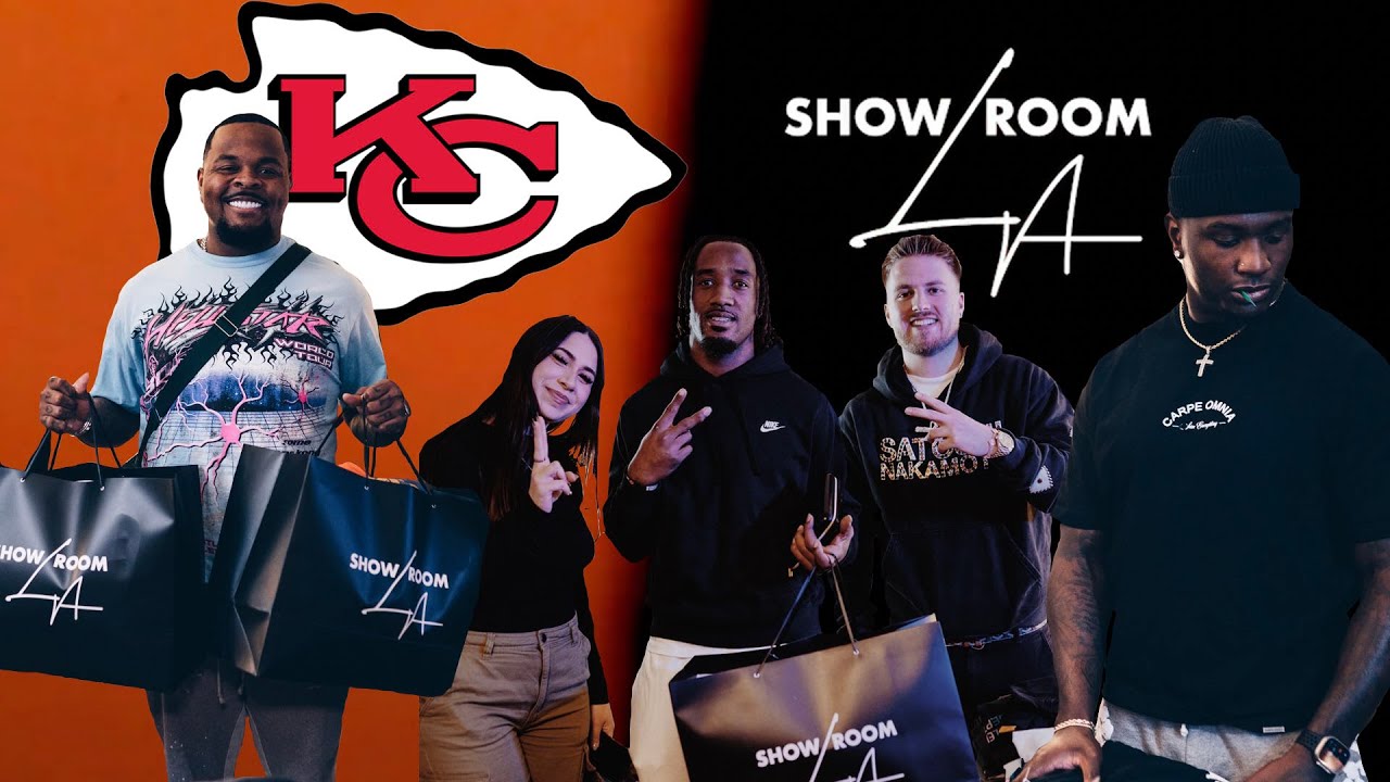 Магазин эксклюзивной дизайнерской одежды и кроссовок Kansas City Chiefs с выставочным залом в Лос...