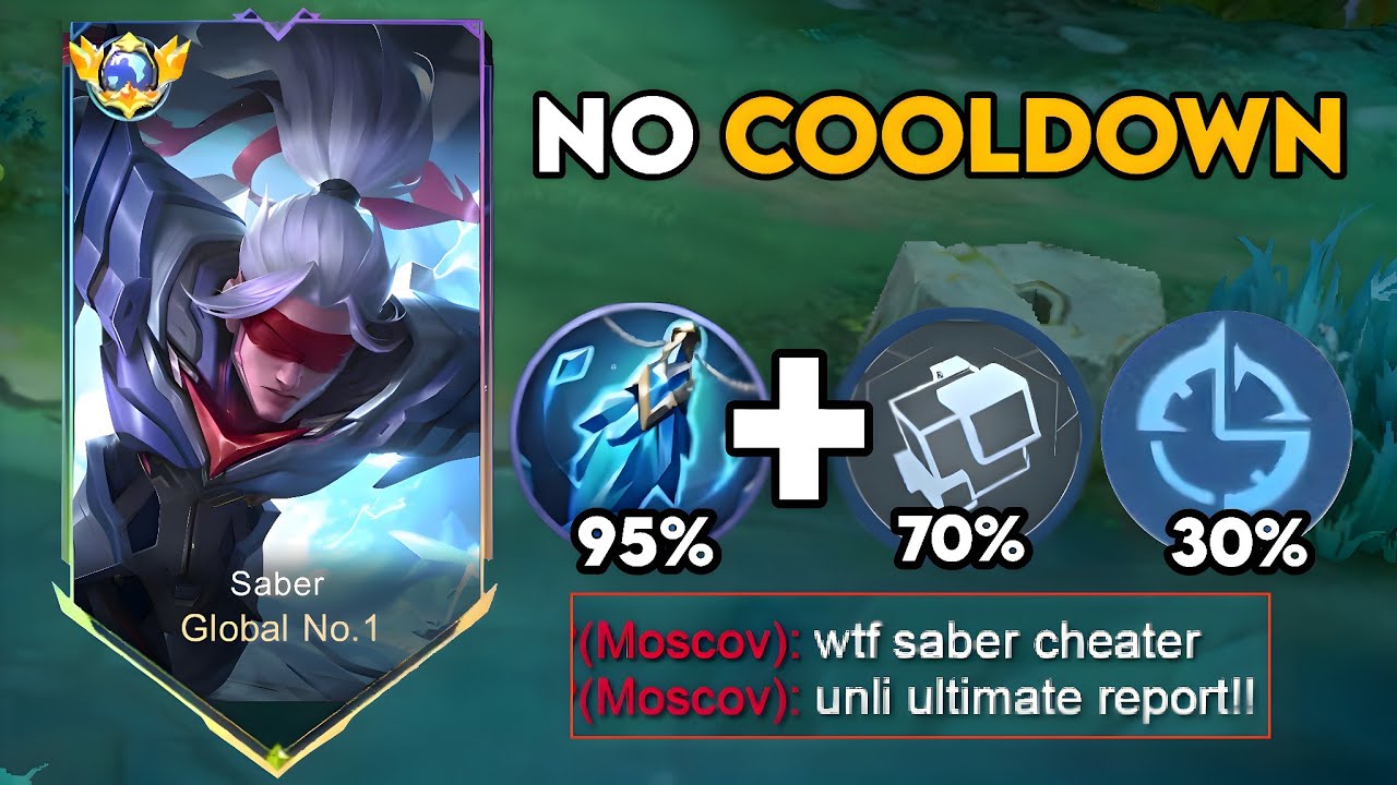 WHEN GLOBAL SABER ABUSE THIS NEW COOLDOWN EMBLEM AND BUILD IN RANKED GAME!!(please try)