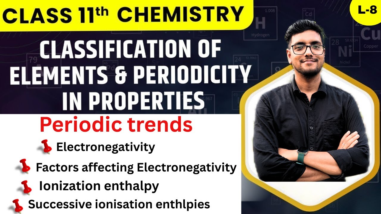 Class 11 Chemistry | Electronegativity, Ionization energy Factors affecting( L-8 ) 11th/ IIT/NEET