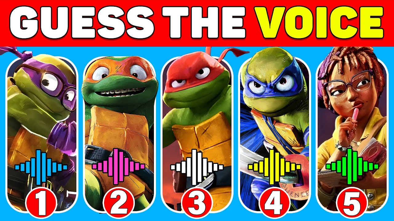 Guess the Teenage Mutant Ninja Turtles Characters by Their Voice | TMNT Mutant Mayhem Quiz !