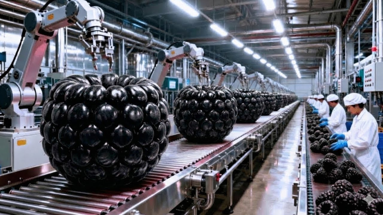 Inside a Modern Blackberry Jam Factory: From Fresh Blackberries to Thick Berry Jam (Full Process)