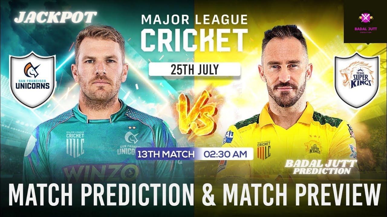 MLC 2023 | San Francisco Unicorns vs Texas Super Kings 14th Match Prediction | #Mlc2023