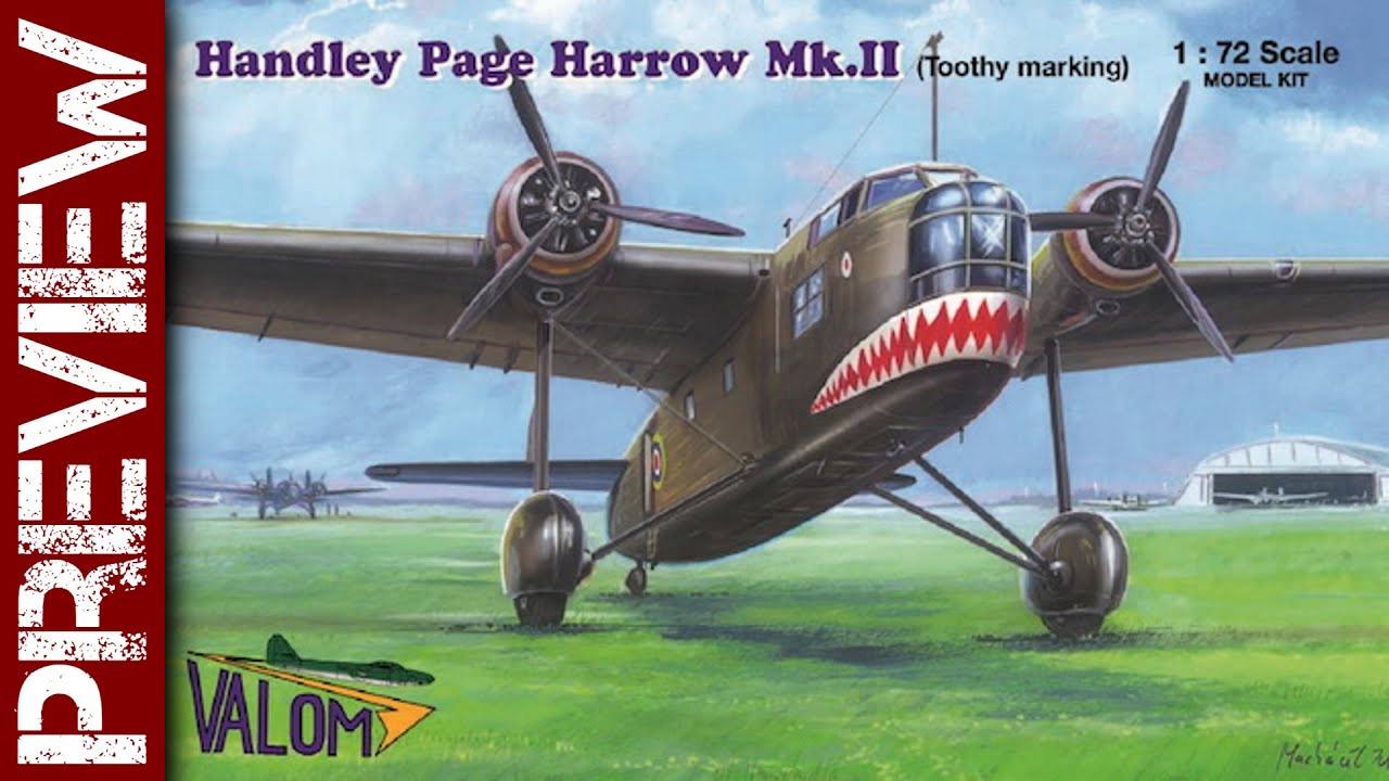 RAF interwar bomber Handley Page Harrow Mk II (Valom 1/72 scale model kit)