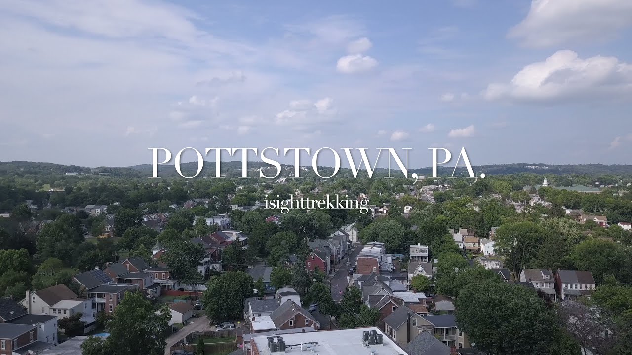 Pottstown, Pa Aerial View 4k