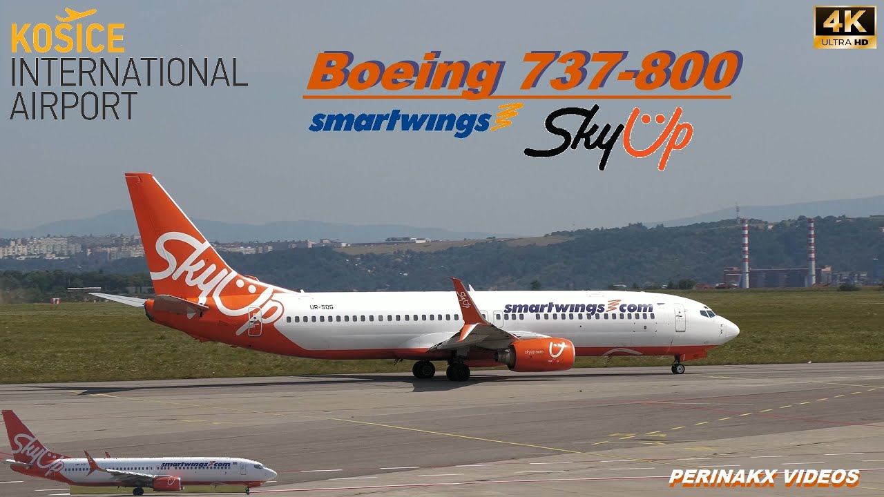 Boeing 737-800 Sky Up 🇺🇦 ▲ Košice Int. Airport ▲ Engine Start-up,  Take off + ATC