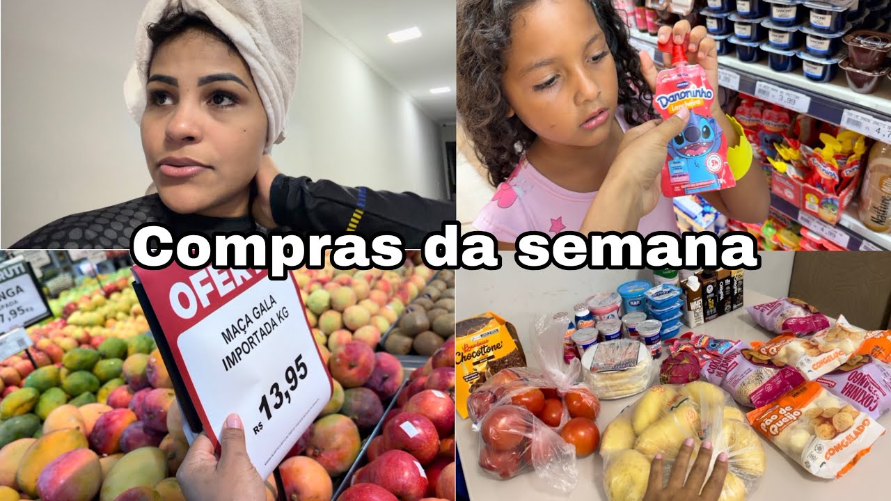 MÃE SOLO❤️ COMPRAS DA SEMANA PARA TRÊS PESSOAS // COMPREI UMA CADEIRA DE MANICURE 🥹 