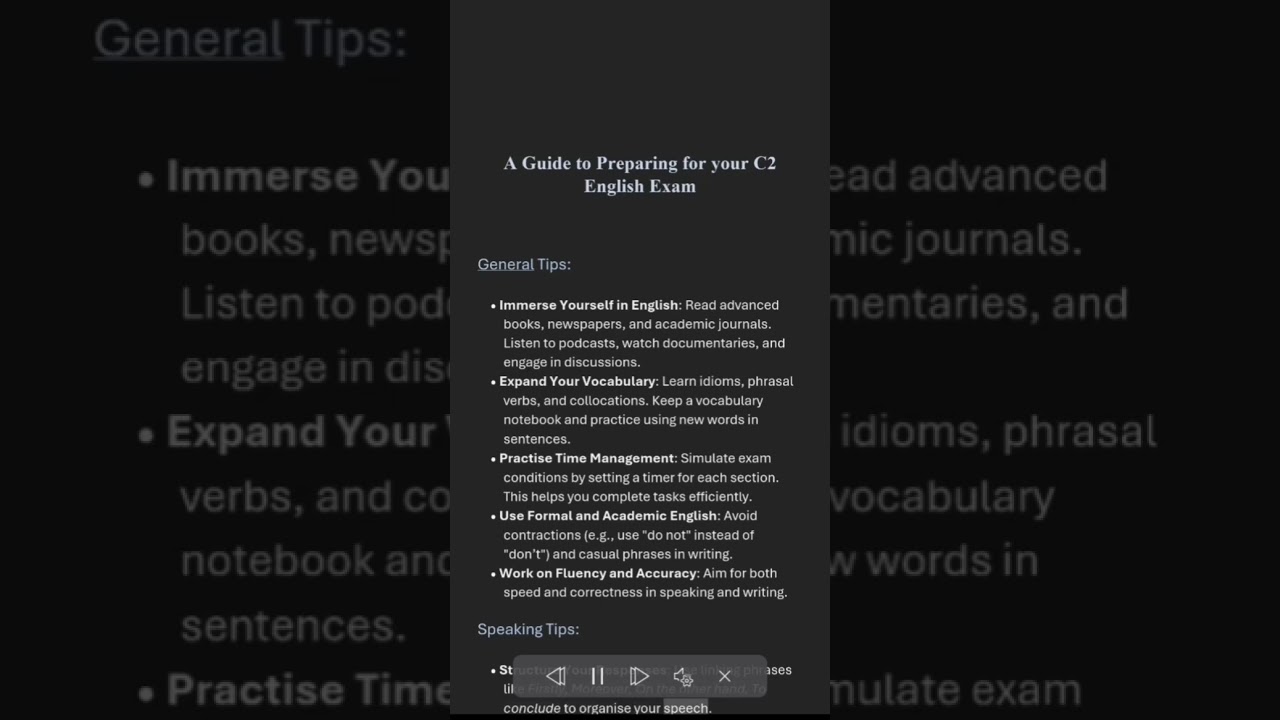 C2 English Exam Preparation 