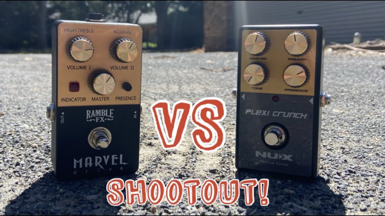 Can the Nux Plexi Crunch stand up to the big boys!? Nux Plexi Crunch vs Ramble FX Marvel Drive