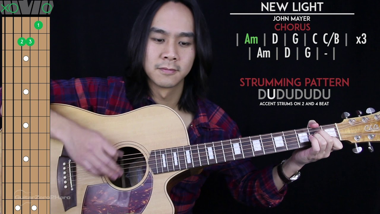 New Light Guitar Cover Acoustic - John Mayer  🎸 |Tabs + Chords|