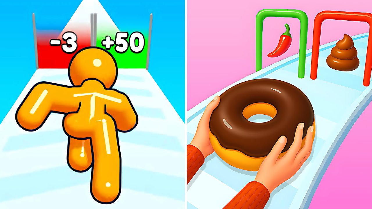 Tall Man Run VS Bakery Stack Cooking Game🌈🌈🌈Max Levels Mobile Gameplay DT11