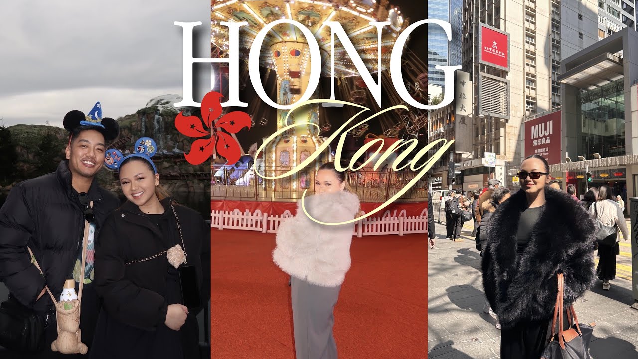hong kong winter travel vlog 2025 🇭🇰 disneyland, aia carnival, stone slab street + more!