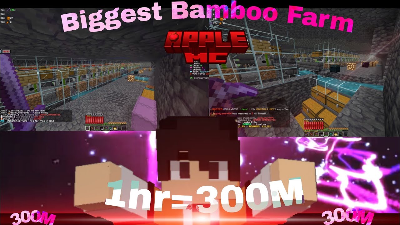 The Biggest Bamboo Farm 🎍 Of AppleMC 🍎 Which gives 300 per hour season 2 chapter 2  