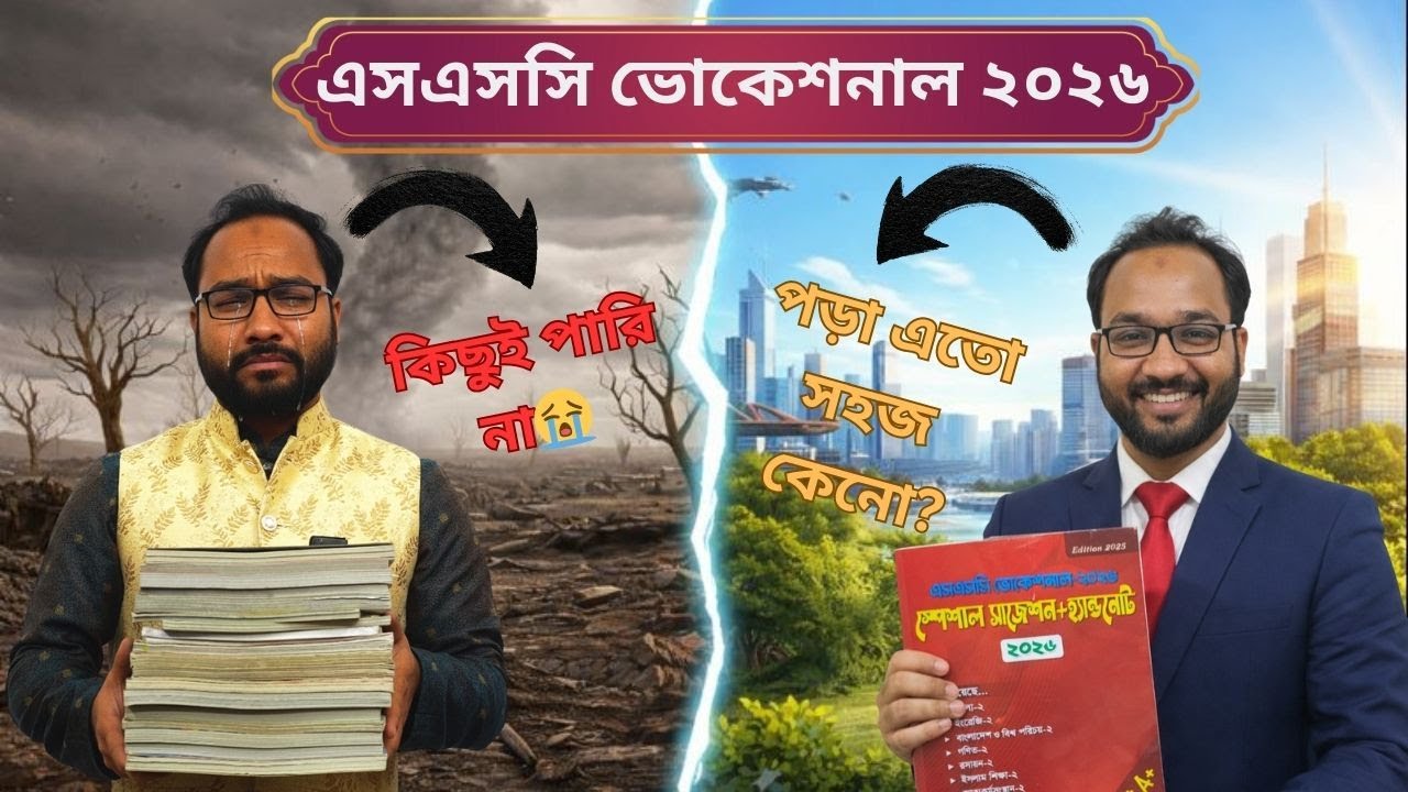 পড়তে হবে স্মার্ট ভাবে, এসএসসি ভোকেশনাল ২০২৬ টেস্ট পেপার হ্যান্ডনোড, স্পেশাল সাজেশন একই সাথে ||