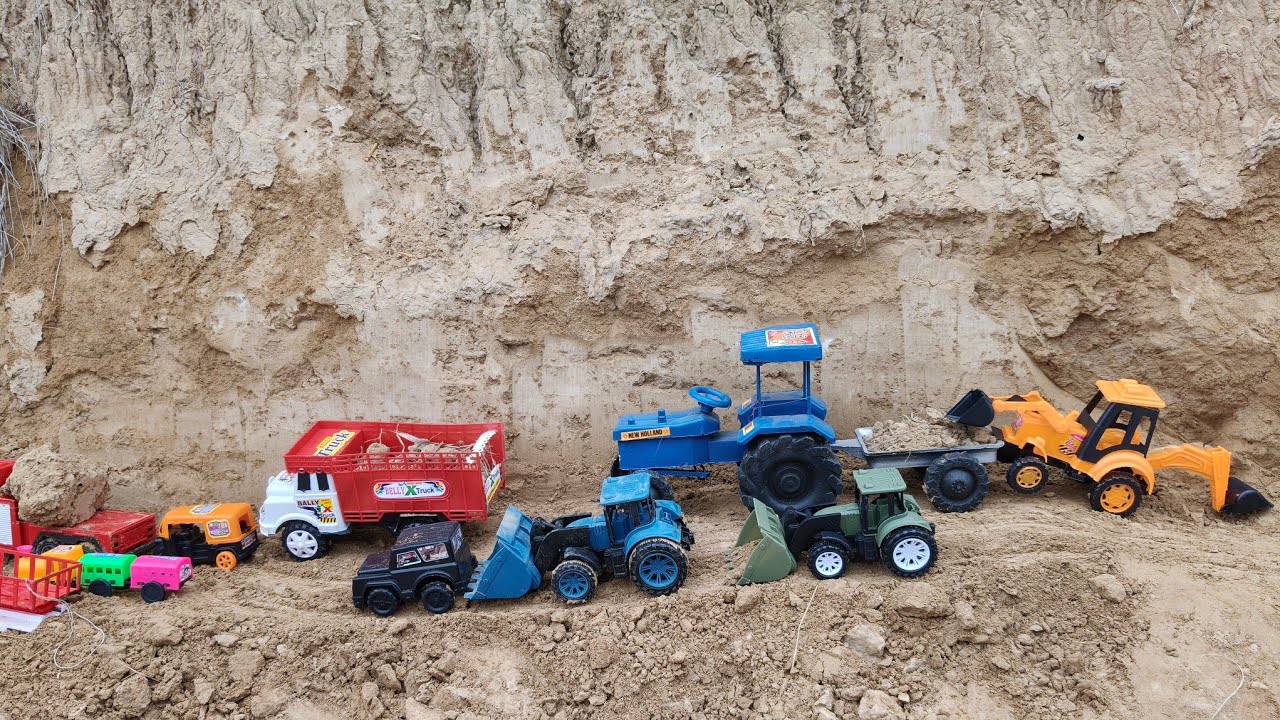 Diy Tractor Truck ghadi wala Video|| मिनी ट्रैक्टर aaur JCB video HOW Too toys video kid's मिट्टी ka
