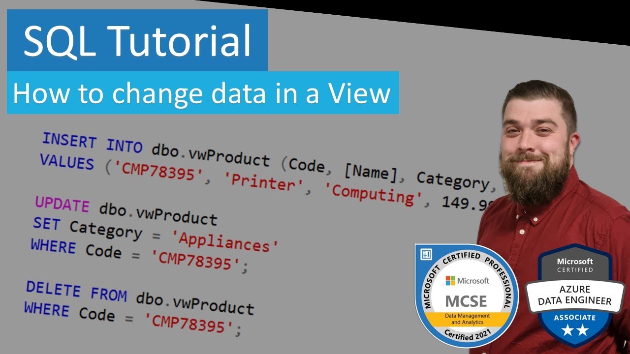 SQL Tutorial - How to change data in a View