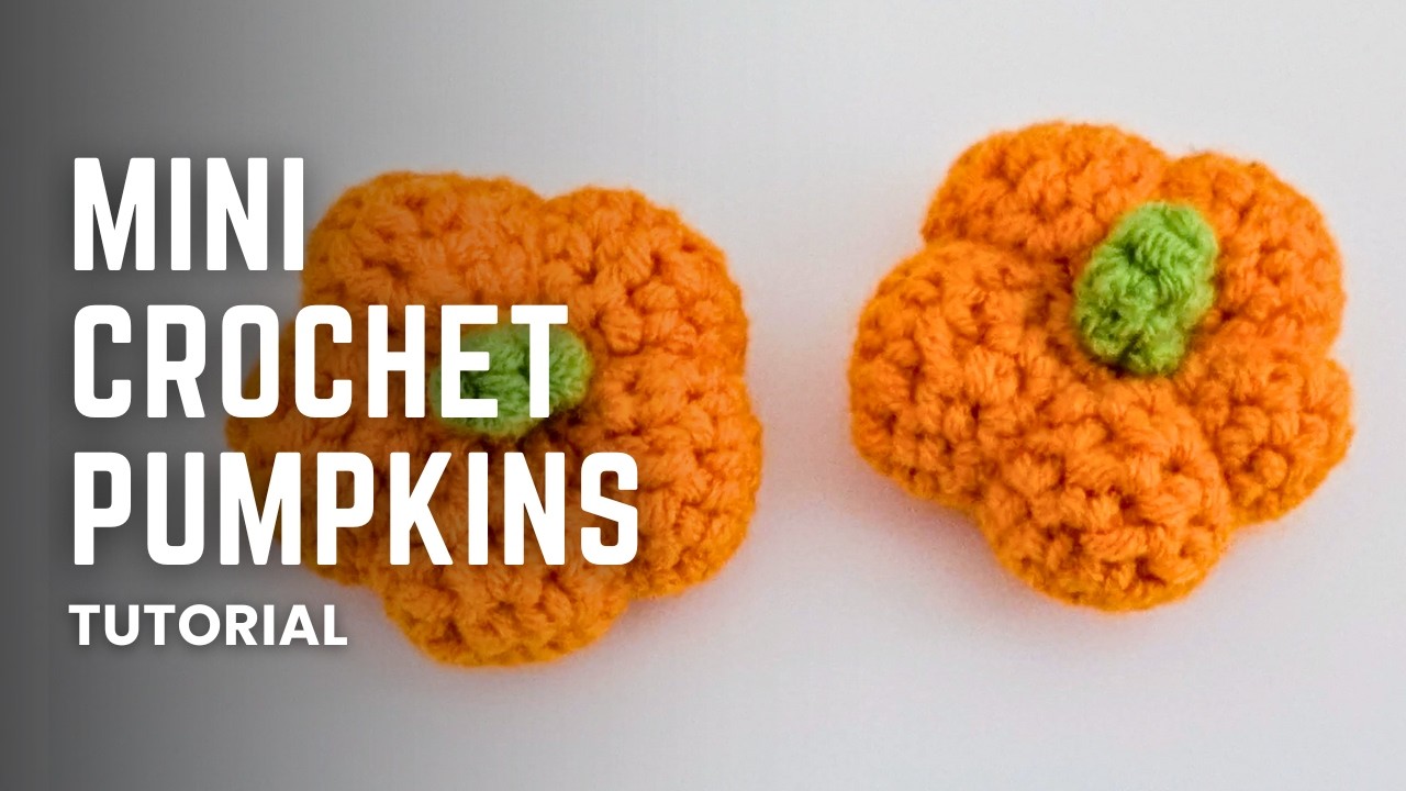 CROCHET Pumpkin Tutorial 🎃 | How to Make a Mini Crochet Pumpkin for Beginners