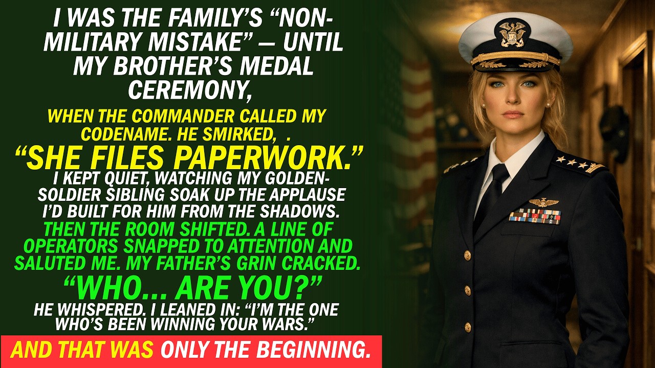 Family called me a “non-military mistake” — until my brother’s medal ceremony, when the commander