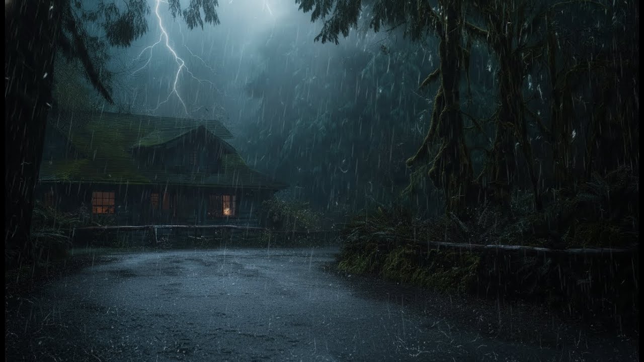 Rain and Thunder Sounds for Sleeping | Calm Night Noise for Stress Relief