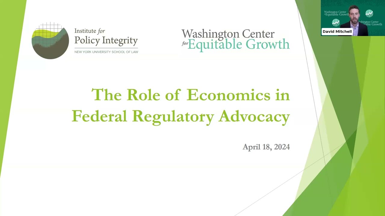 The Role of Economics in Federal Regulatory Advocacy