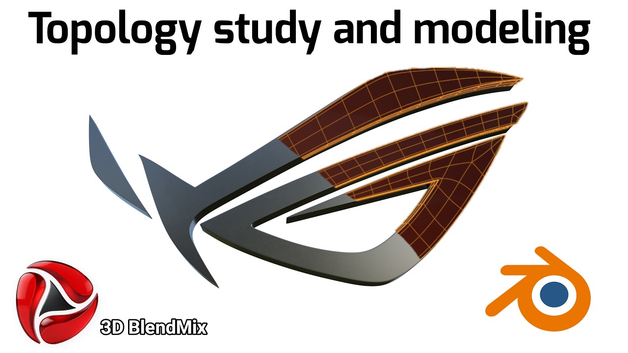 Blender Modeling Practice: Clean Quad Topology ASUS Logo Tutorial 