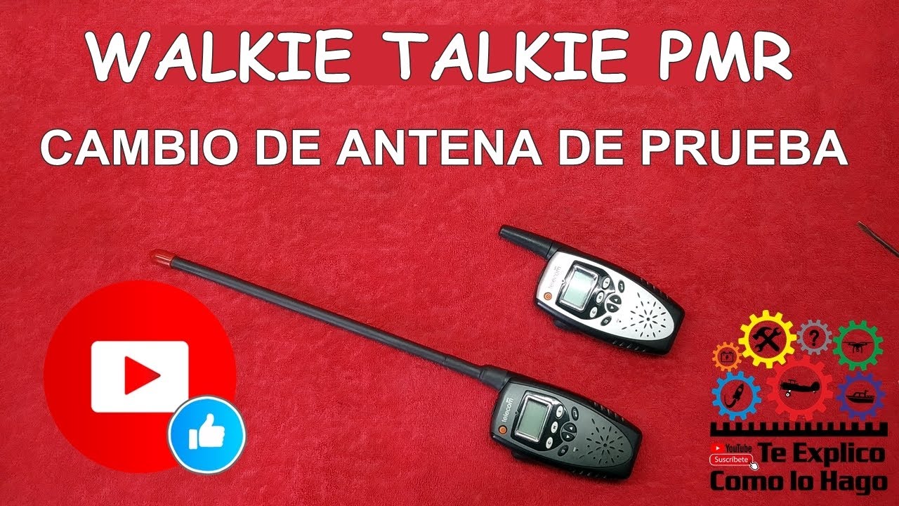📻 COMO CAMBIAR LA ANTENA A UN WALKIE TALKIE PMR en pruebas.