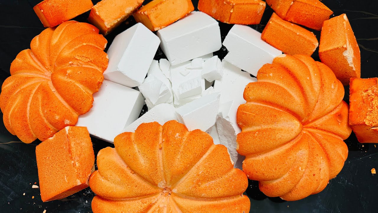 Soft Fresh Plain Gym Chalk ASMR Crush | CC Dusty Dyed  Chalk Pumpkin Reforms