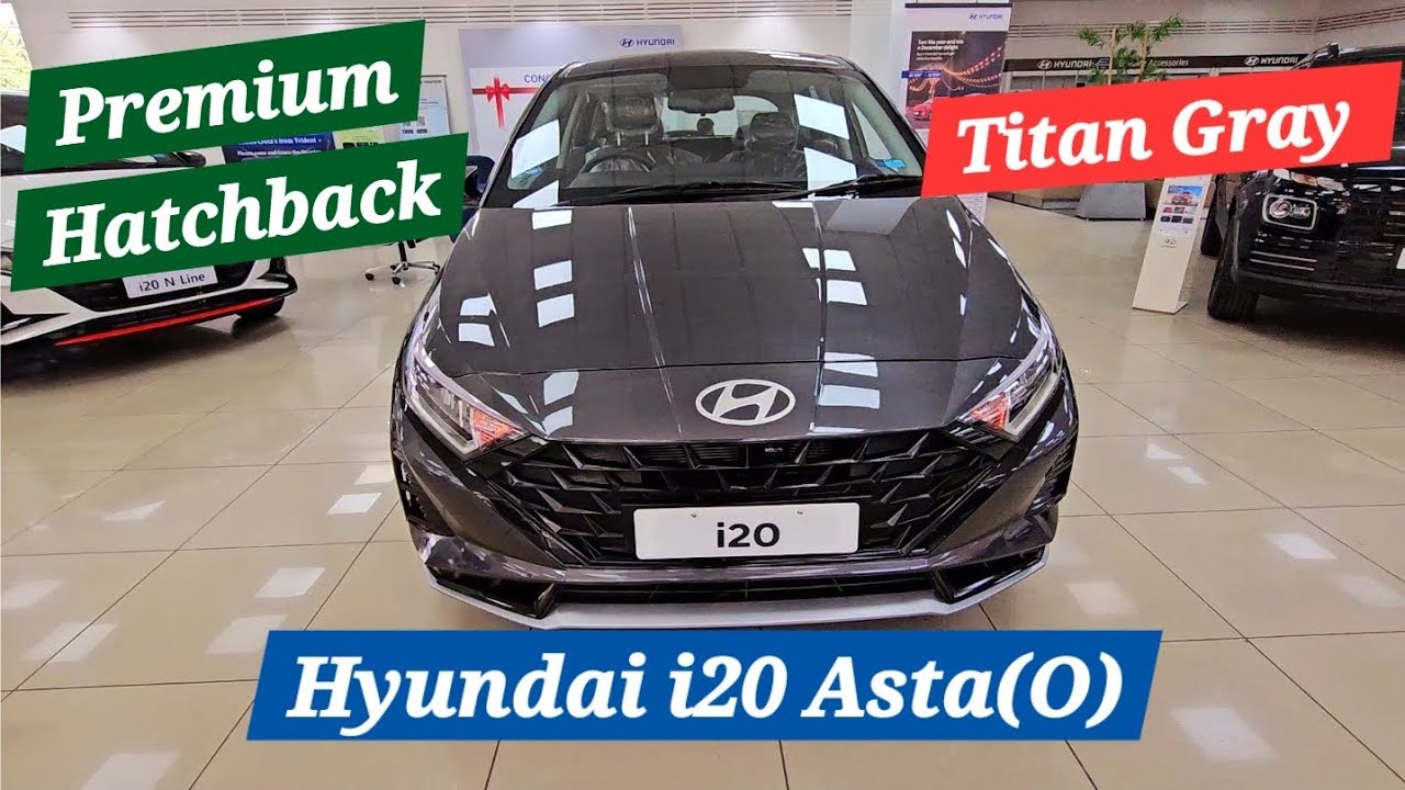 True Premium Hatchback from Hyundai. i20 Asta(0) MT in Titan Gray colour #hyundai #i20