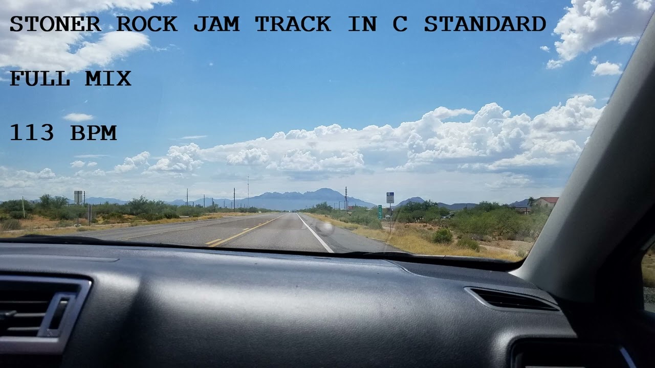 Stoner Rock Guitar Backing Track in C Standard - 113 BPM