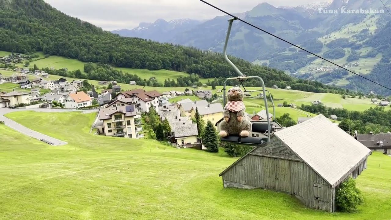 🇨🇭 Village Life in Switzerland – Swiss Village, Simmental cows