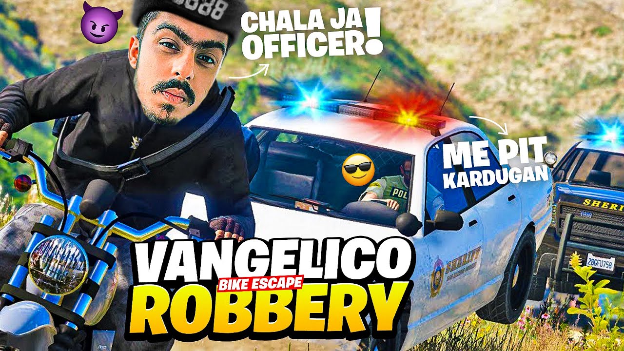 Best Vangelico Bike Escape Robbery🔥| EightFold Gaming | GTA V Highlights
