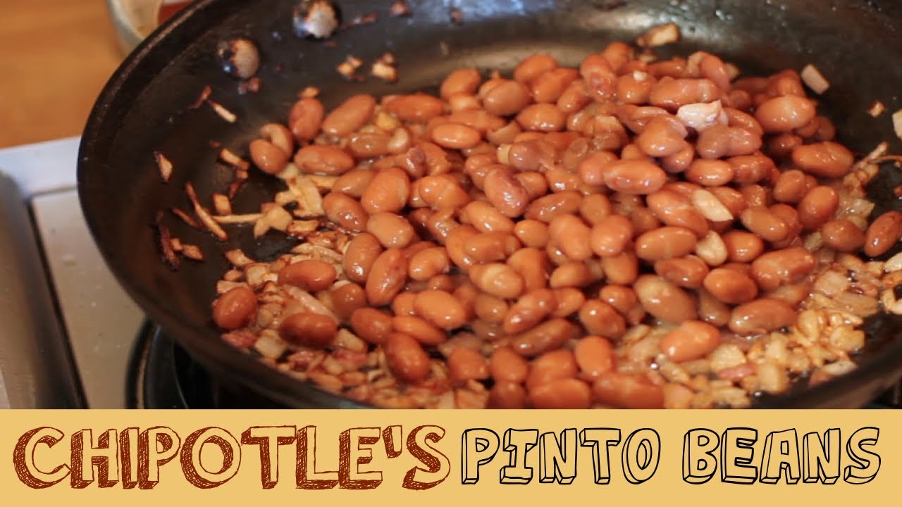 Chipotle's Pinto Beans - Smokey Bacon and Fried Onions