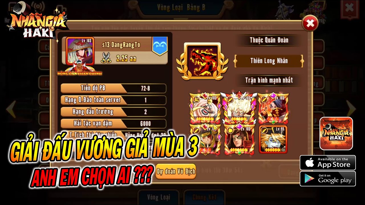 NHẪN GIẢ HAKI GIẢI ĐẤU VƯƠNG GIẢ MÙA 3 ANH EM CHỌN AI ĐỂ VỀ BỜ AN TOÀN | 69 GAMING