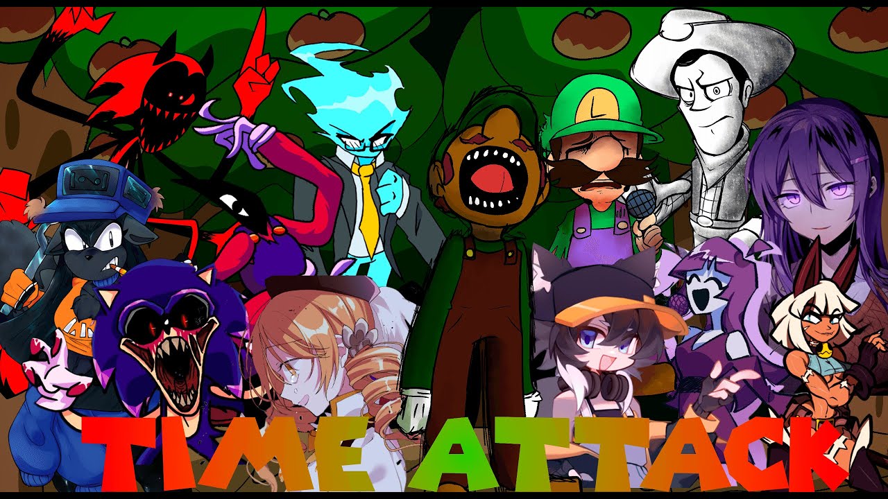 Time Attack but Different Characters Sing It  (FNF Time Attack but Everyone Sings It)