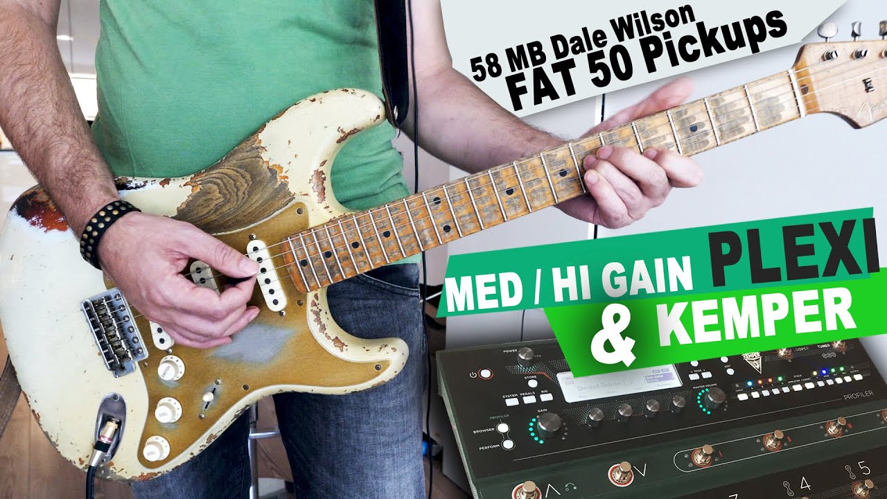 Stratocaster FAT 50 Pickup Test - Med / Hi Gain Marshall Plexi Sound with KEMPER STAGE
