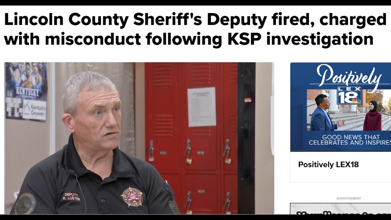 Заместителя шерифа уволили/посадили в тюрьму. Где пресс-конференция?