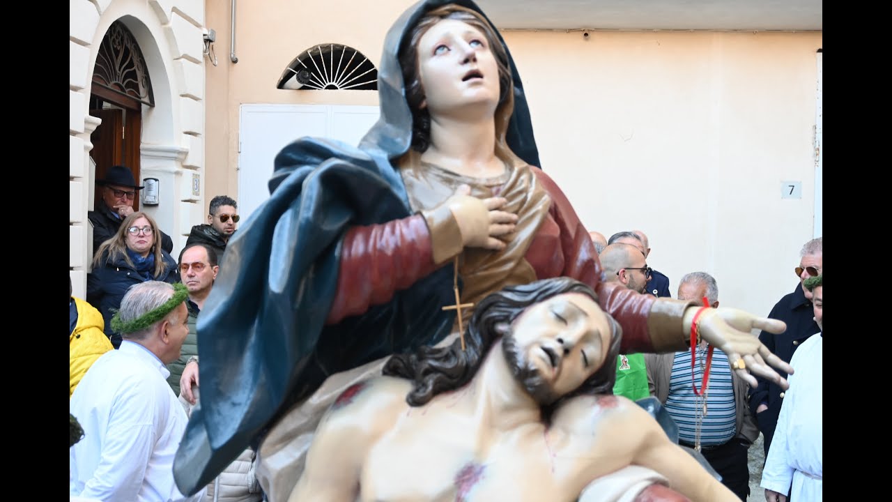 Nocera Terinese Pasqua 2023 Sabato Santo I VATTIENTI Processione della PIETA' nel centro storico 8/8