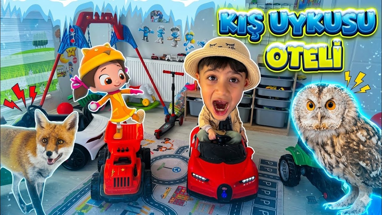POYRAZ KIŞ UYKUSU OTELİNE GELDİ ! HAYVANLARLA KARŞILAŞTI