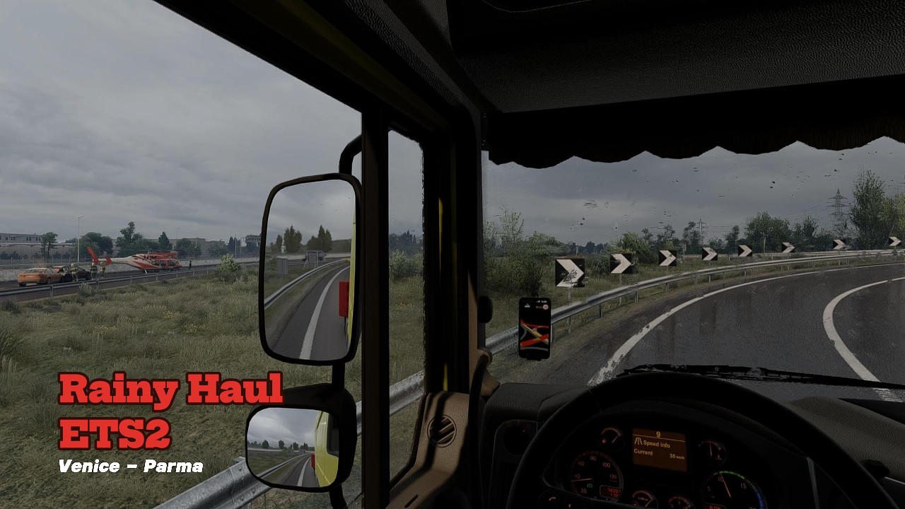 Rainy Relaxing Drive | ETS2 | Venice &rarr; Parma