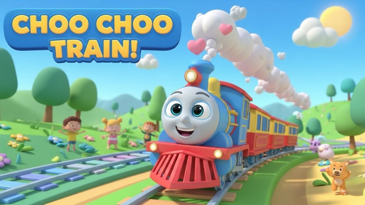 Choo Choo Train Song 🚆 | Fun Train Nursery Rhyme for Kids (2–6 Years)