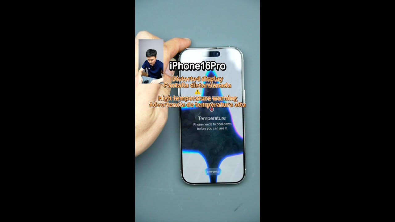iPhone16PRO Distorted display High temperature warning