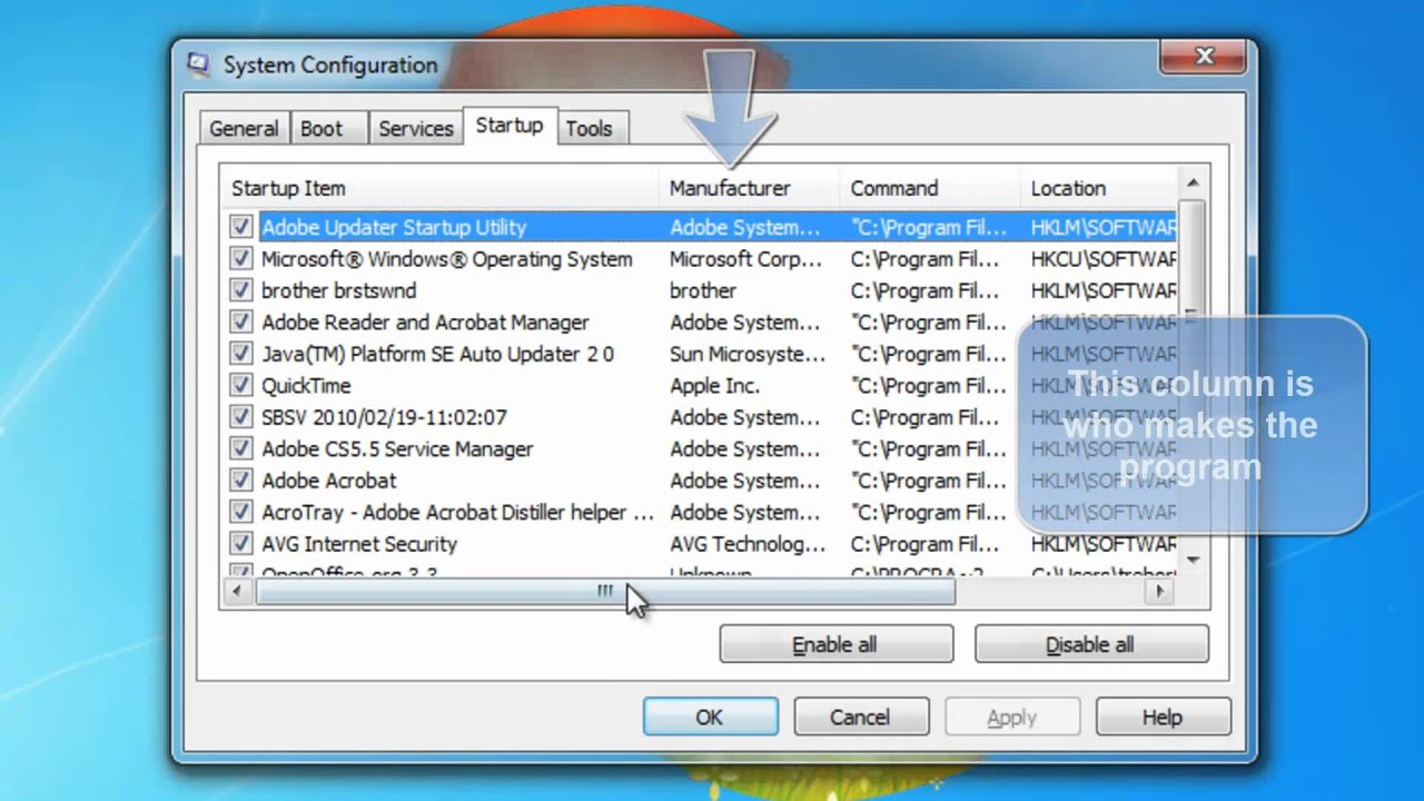 How To Use the System Configuration Utility - MSCONFIG